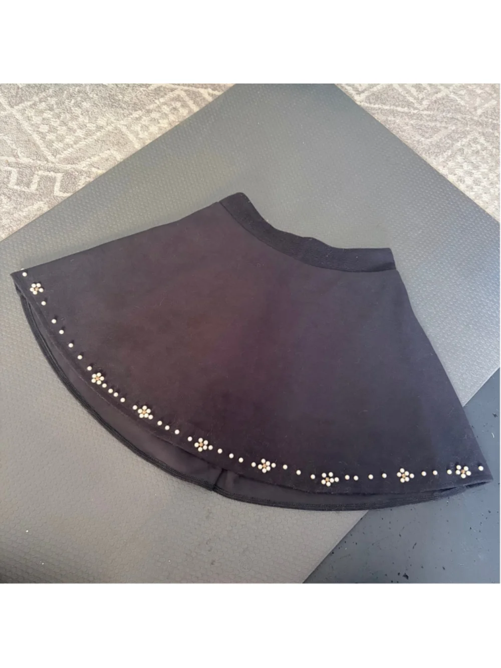 CLT Black Embellished Mini Skirt (OS)